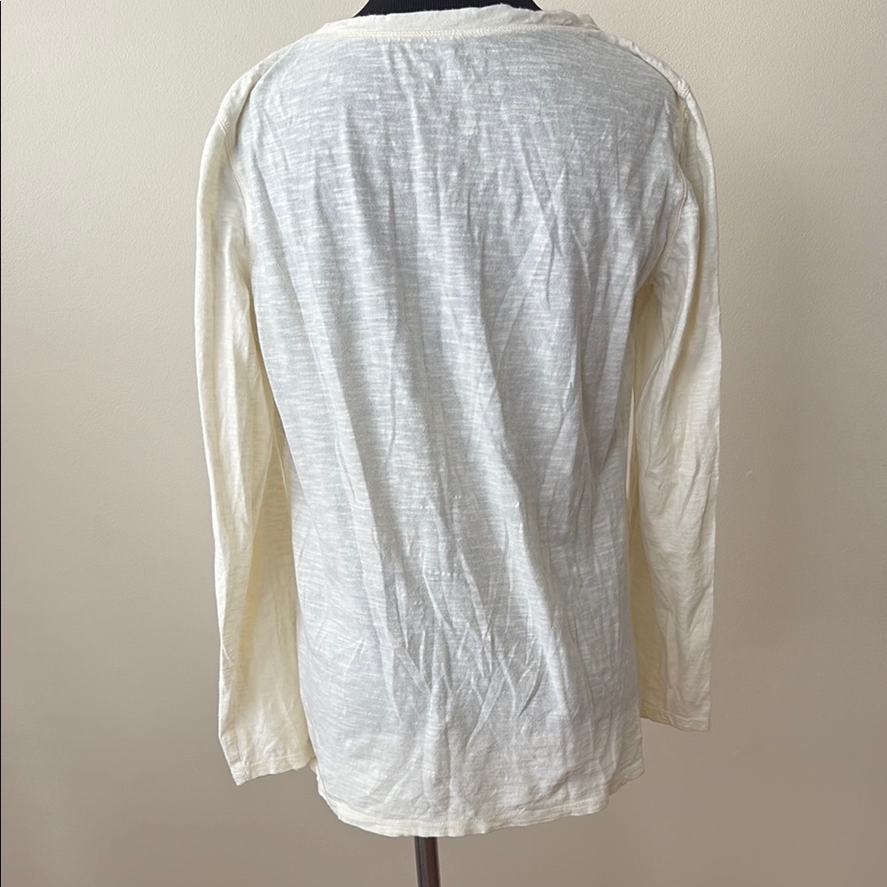 ❤️3/$15❤️ Motherhood Maternity Cream Long Sleeve Top - Picture 4 of 6